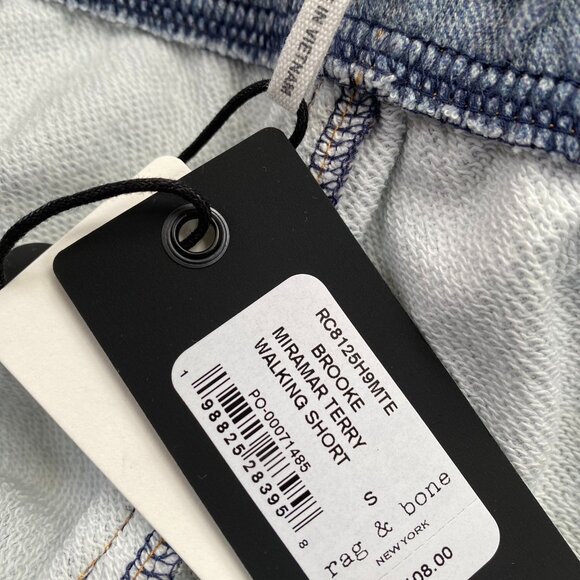 NWT Rag & Bone Miramar Cotton Walking Jean Shorts Blue Small - Picture 4 of 13